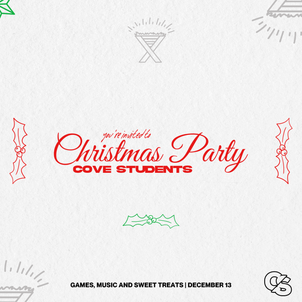 Cove Students Christmas Party Graphic